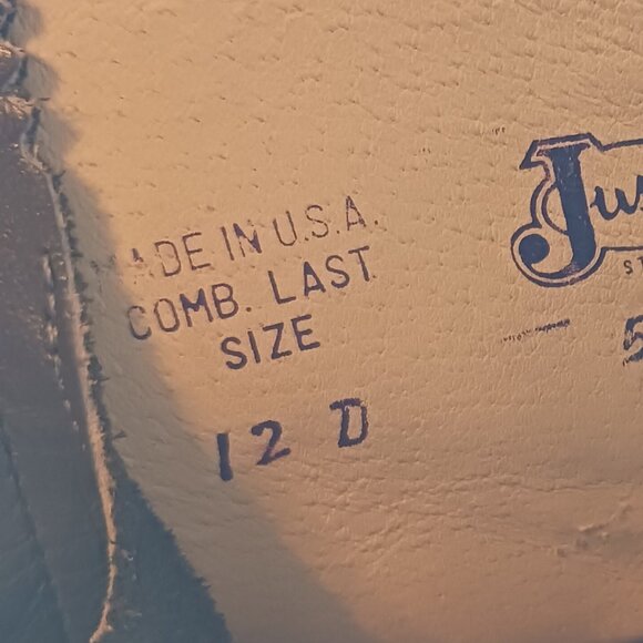 Justin 502 Men's Boot Grey Kipskin Size 12D - Picture 10 of 11